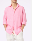 MC2 SHIRT - LINEN Bubble pink linen shirt