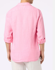 MC2 SHIRT - LINEN Bubble pink linen shirt