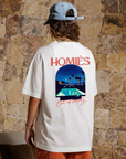 HOMIES MIDNIGHT REFLECTION T-SHIRT VINTAGE WHITE