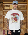 HOMIES OUT OF SOCIETY T-SHIRT VINTAGE WHITE